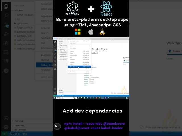 Electron app with React and Electron Forge - Getting Started #desktopapplication #react