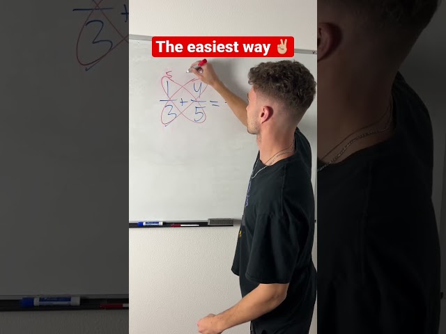 Adding Fractions Using the Butterfly Method | Math Tricks with JusticeTheTutor #shorts #math #maths