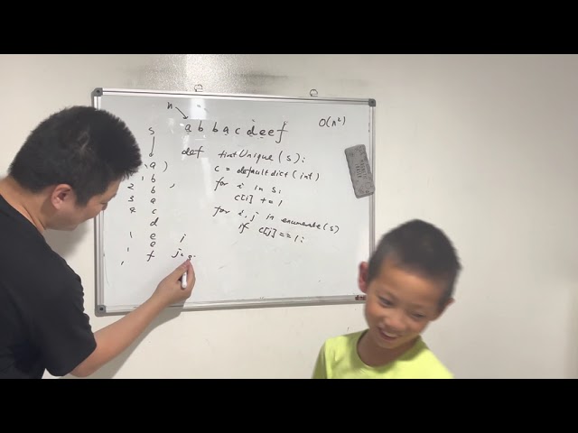 Day 221  - Teaching Kids Programming - First Unique Character in a String