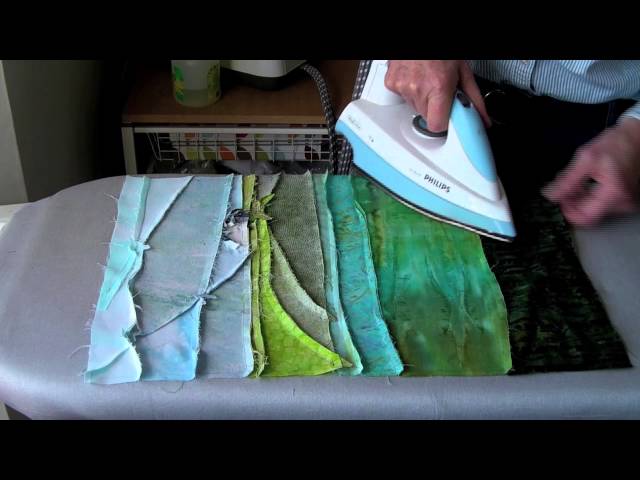 Landscape Quilts Piece by Piece - Piecing fabrics - When to Iron!
