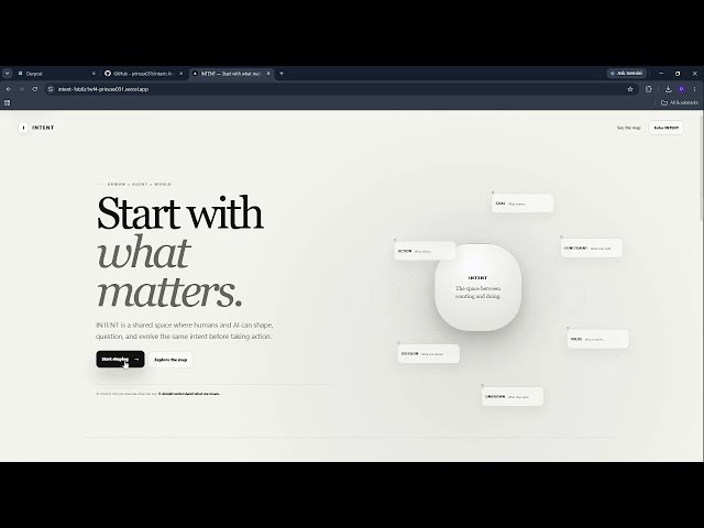 INTENT is a workspace where humans and AI agents.