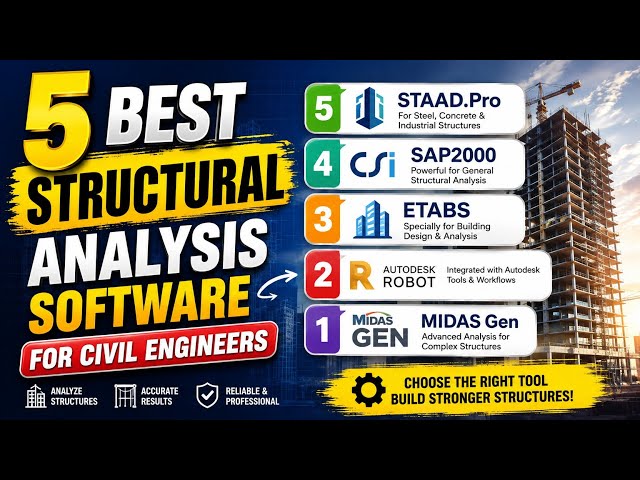 5 Best Structural Analysis Software for Civil Engineers | ETABS, STAAD.Pro, SAP2000 & More