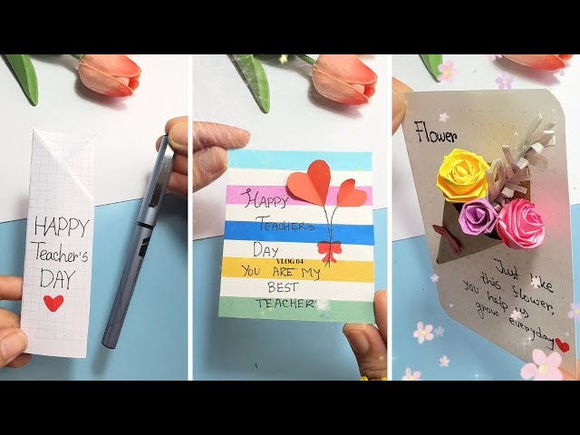 Teacher's Day Easy & Beautiful craft idea | DIY origami Card making video | Easy & Simple Card craft