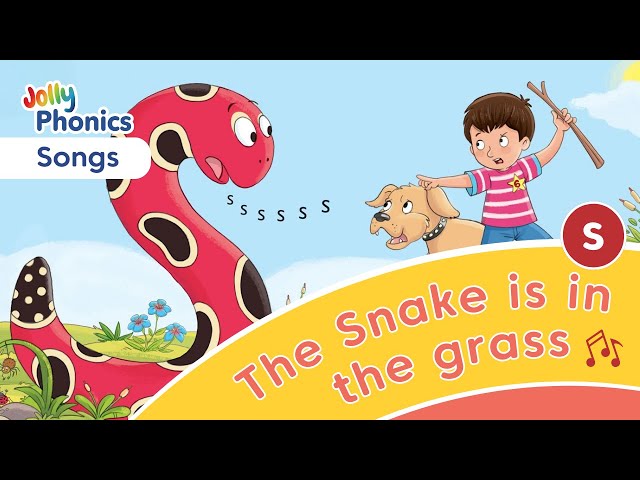 The Snake Is In The Grass - Jolly Phonics Song - Learn Letter Sound /s/ for Kids - British English
