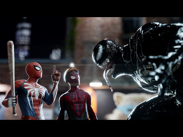 PETER PARKER & MILES MORALES vs. VENOM | SPIDER-MAN 2 PS5 (FIGHT SCENE)