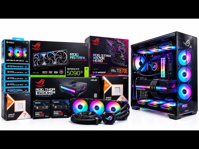 DREAM ASUS ROG ASTRAL RTX 5090D GAMING PC BUILD | RYZEN 7 9800X3D |  Lian Li Bauhaus EVO