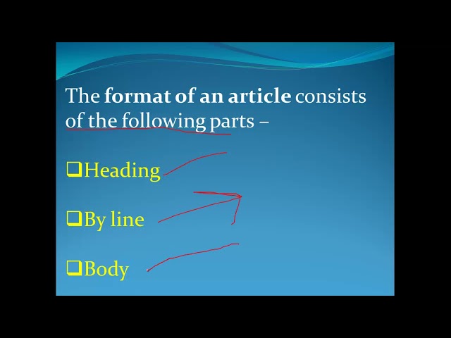 Article Writing Format   English Grammar