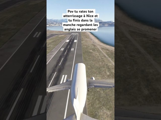 Atterrissage raté à Nice et finir dans la manche - flight simulator 2024