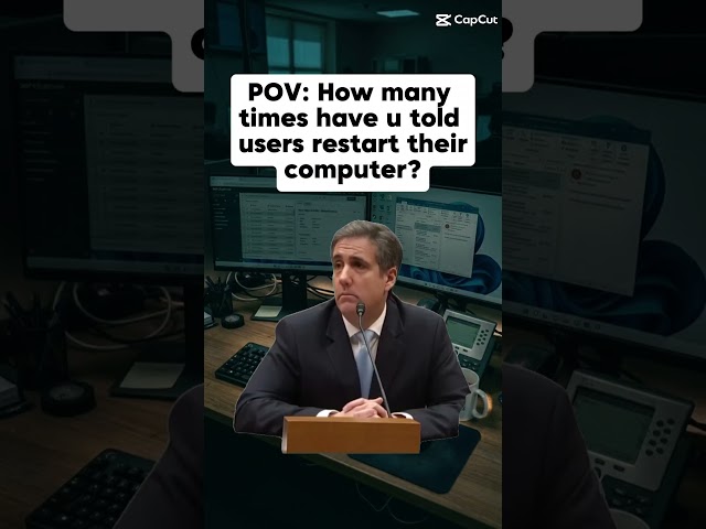 POV: How many times have you told a user to restart their computer. #troubleshooting #pcrepair