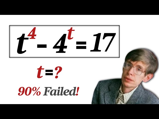 Cambridge Maths Entrance Exam Question | 90% failed | How to solve for "t"?