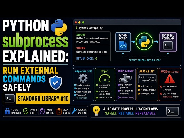 Python subprocess Explained: Run External Commands Safely | Standard Library #10