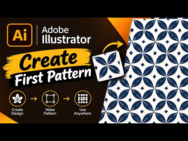 Adobe Illustrator | Create Your First Pattern | Beginner Tutorial