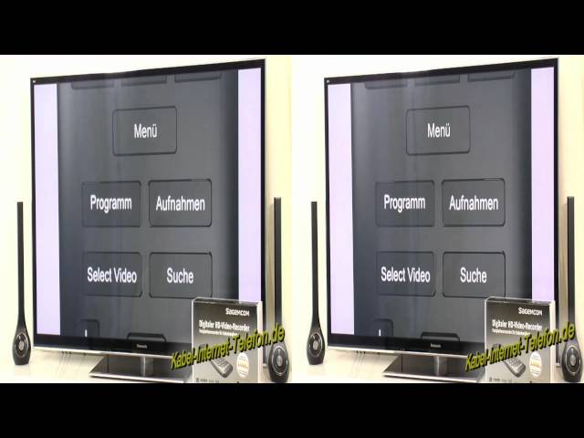 3D-Video: Einführungsvideo Kabel Deutschland digialer Videorekorder Sagemcom RCI88-1000 / -320 KDG