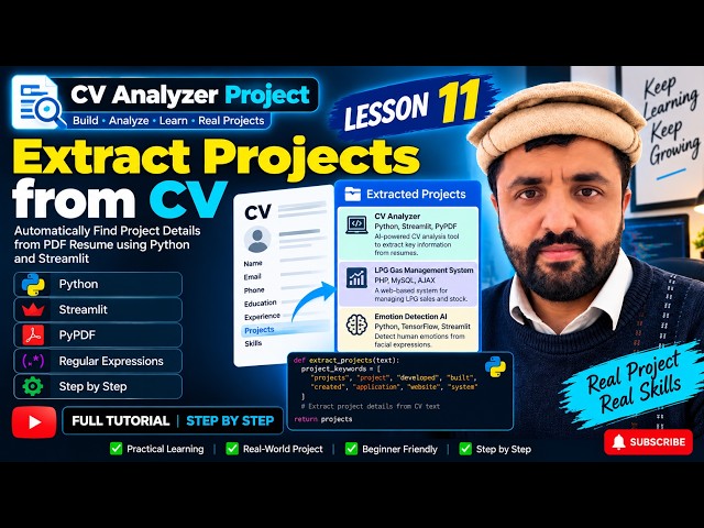 Video 11  CV Analyzer Extract Projects from CV