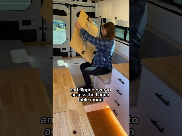 How to convert my bed to a u-shaped couch & table #vanlife #nomadliving #lifeontheroad #homeonwheels