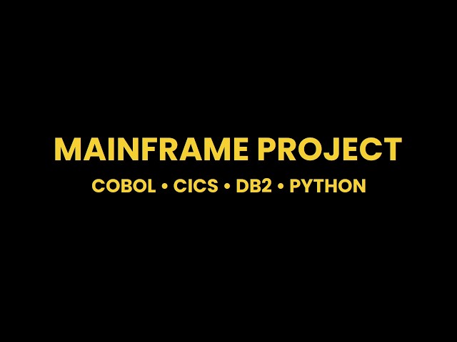 Mainframe Project: COBOL, CICS, DB2 + Flask
