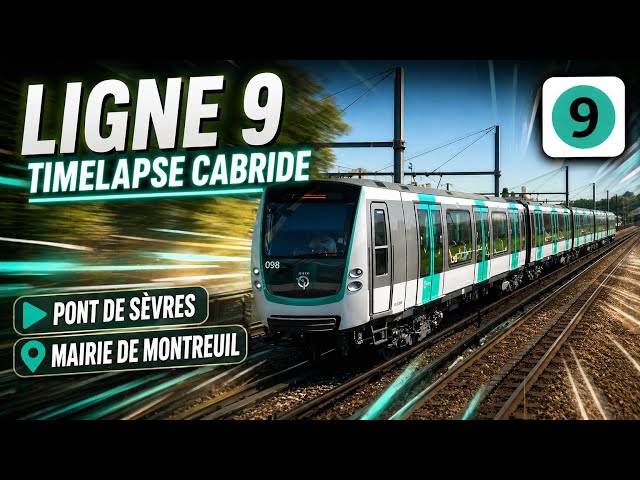 Fast travel on line 9 from Pont de Sèvres to Mairie de Montreuil