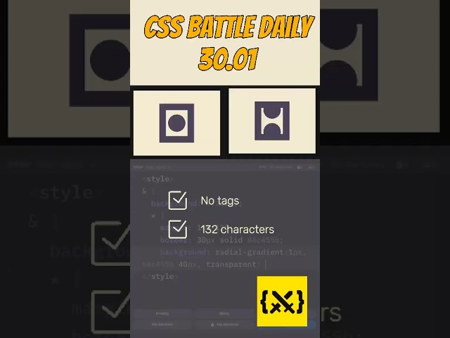 👨‍💻 Daily CSS Battle challenge 30 01 #cssbattle #coding
