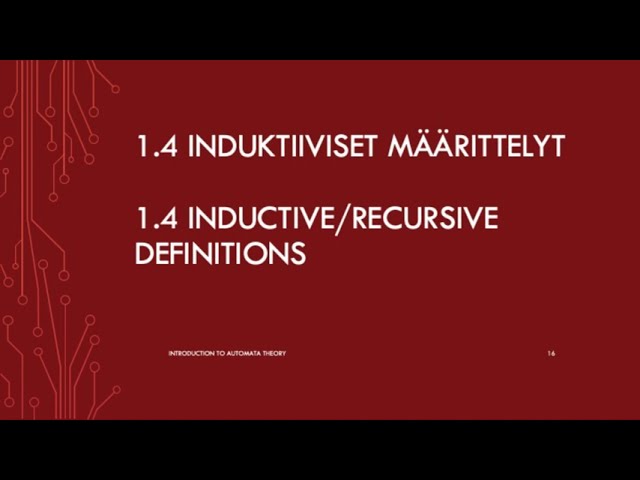 1.4 Inductive definitions