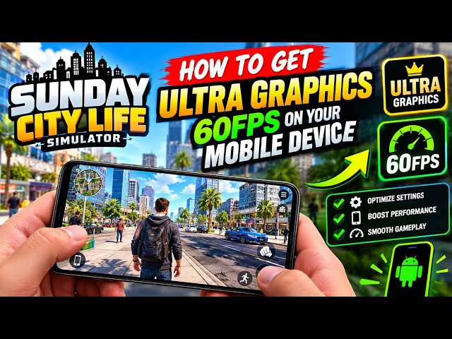 How to make Sunday City Life Simulator run at 60fps Ultra Graphics