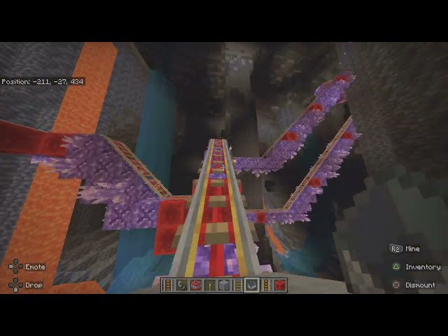 Long Minecraft Rollercoaster