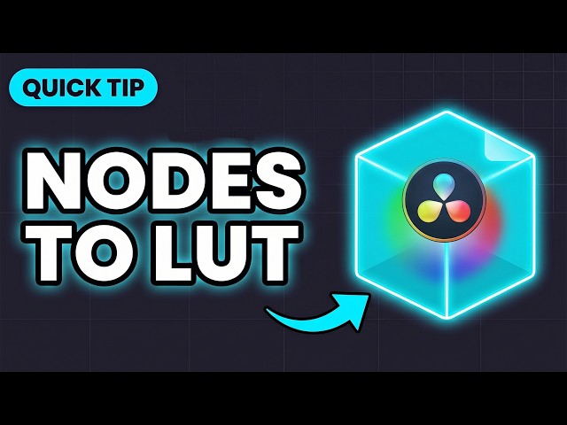 How to Export a LUT from DaVinci Resolve (Quick Tip)