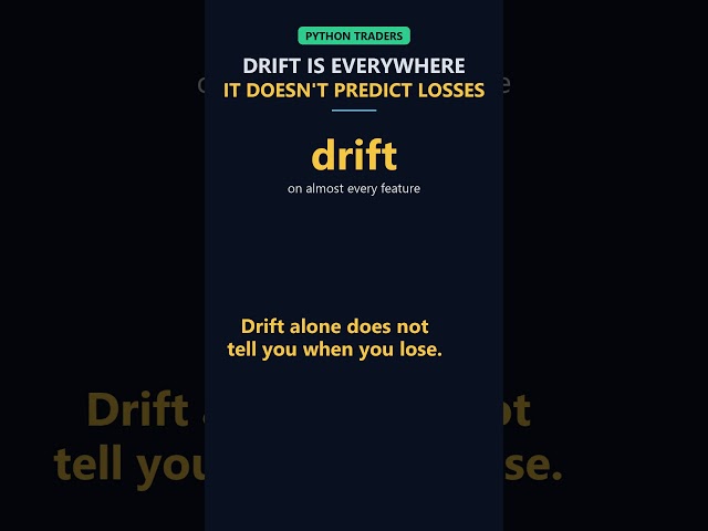 Data Drift Is Everywhere. It Doesn't Predict Losses #shorts #python #machinelearning