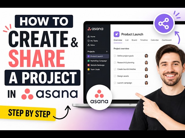 How to create and share a project in Asana - Step by Step