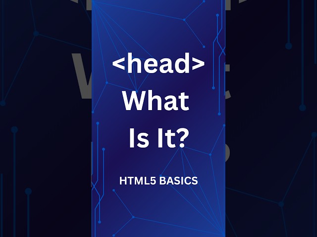 What is the HTML Head Tag? | Head Element Explained #Shorts