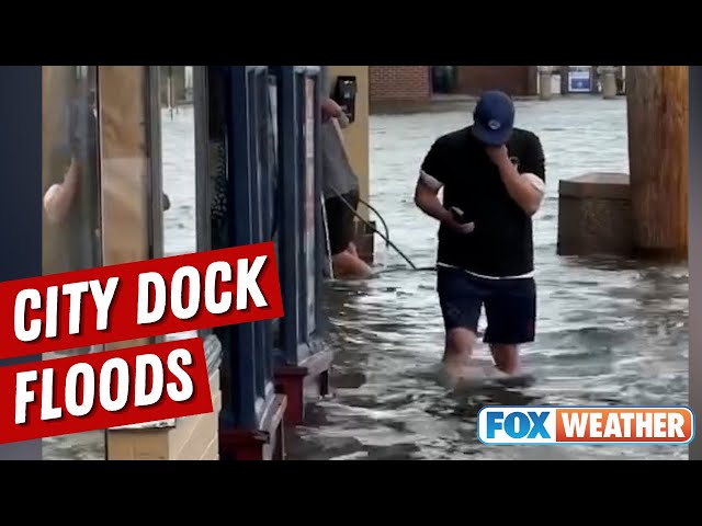 Debby Brings Heavy Rains To Maryland, Causing City Dock In Annapolis To Flood