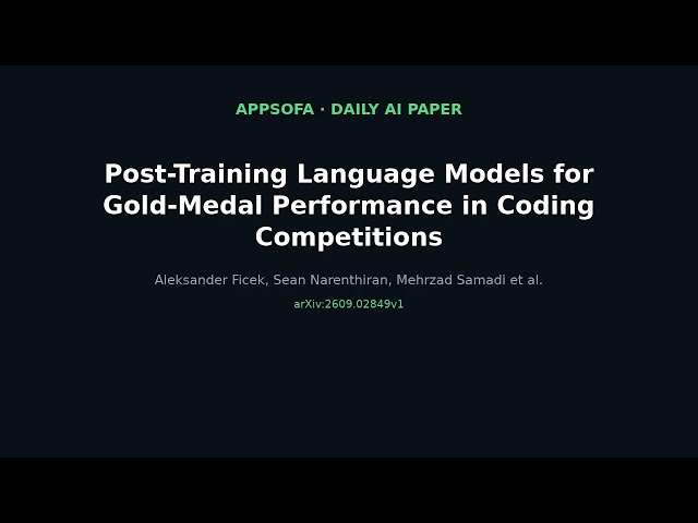 Post-Training Language Models for Gold-Medal Performance in Coding Competitions