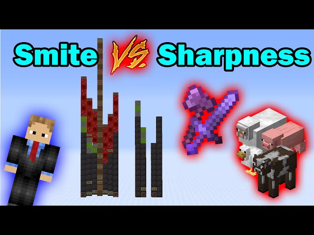 Sharpness vs Smite - Perfect Weapons For Neutral & Passive Mobs - Minecraft Java