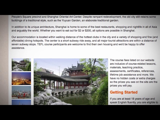 TEFL / TESOL Course in Shanghai, China | Teach & Live abroad!
