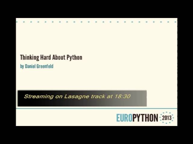 Lasagne Track (EuroPython 2013)