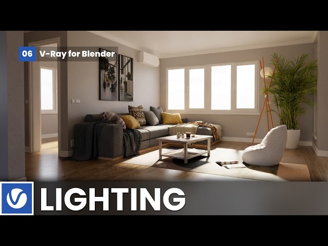 Lighting Interiors with V-Ray in Blender: Sun, Sky & Dome | Ep. 6