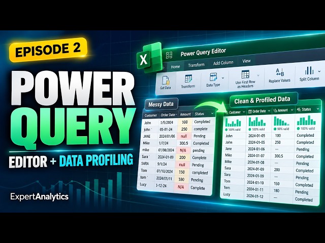 Power Query Editor & Data Profiling in Excel    Episode 2