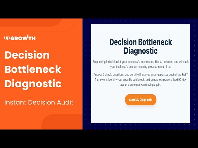 AI Decision Bottleneck Diagnostic – Fix What’s Slowing Your Business Growth