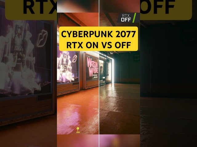 Cyberpunk 2077 RTX OFF VS ON! #gaming #cyberpunk2077 #raytracing #pcgaming #comparison