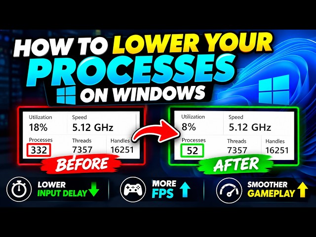 How To LOWER YOUR PROCESSES ON Windows 11 (LOWER INPUT DELAY & MORE FPS)