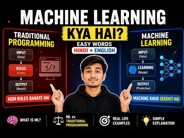 Coding vs Machine Learning 🤯 | What's the Difference | Machine Learning Kya Hai? 🤖 | Beginners Guide