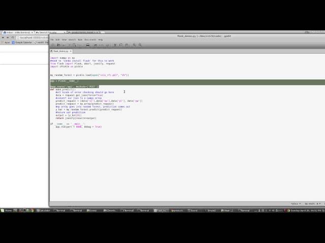 Using Flask to serve a machine learning model as a RESTful webservice