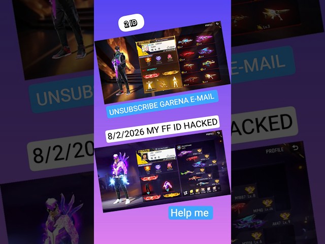 HELP ME PLZ | HACKED MY FREE FIRE ID | unsubscribe garena e-mail |