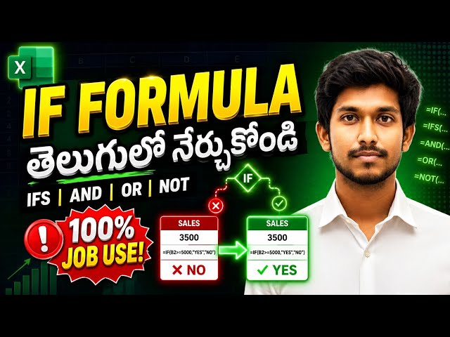 Excel IF Formula Full Tutorial (IF, IFS, AND, OR, NOT Explained)