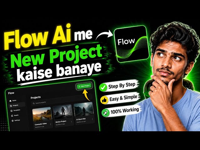 Flow ai me new project kaise banaye || how to create new project in flow ai @TheAiJob 