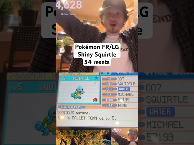 Pokémon FR/LG Shiny Squirtle found in 54 resets! #switch2 #pokemonfirered #pokémonleafgreen
