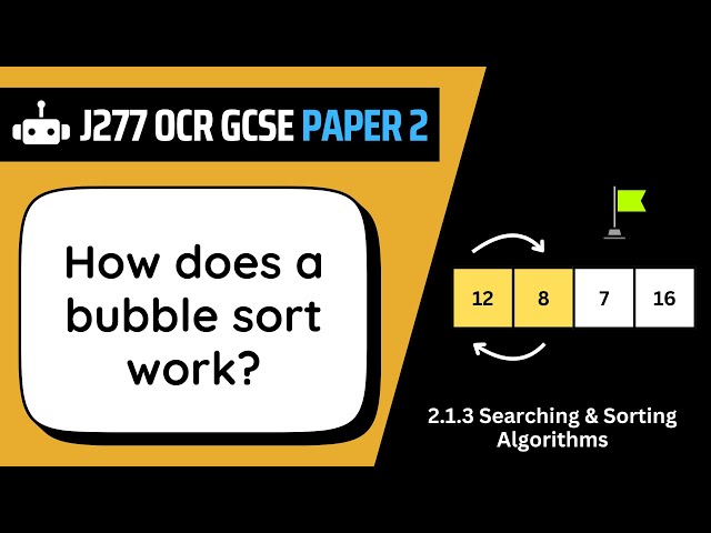 Bubble Sort | 1.3 | OCR GCSE Computer Science | J277