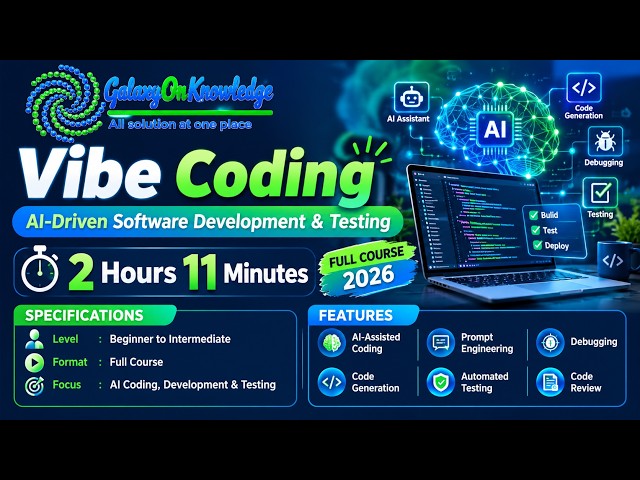 Vibe Coding AI Driven Software Development and Testing in 2 Hours 11 Minute (Full Course 2026)