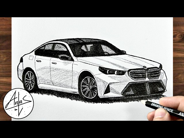 How To Draw A BMW M5 | Drawing Tutorial For Beginners