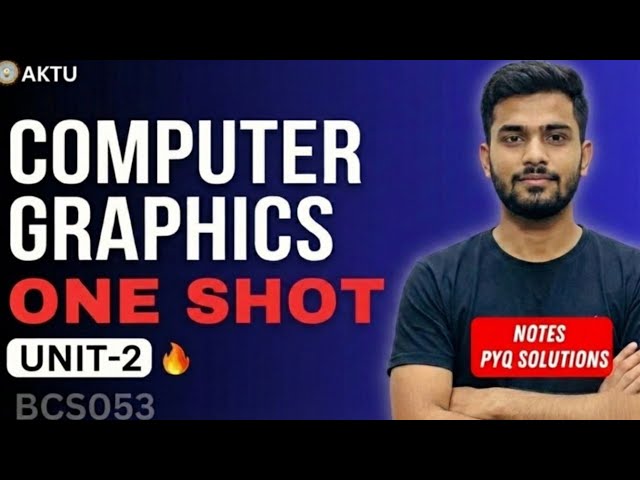 Computer Graphics AKTU | Unit - 2 | ONE SHOT | AKTU | BTECH | Easy Explanation | COMPUTER GRAPHICS
