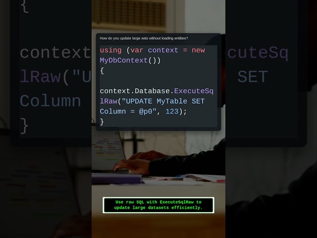 Update Large Sets | C# .NET Interview Question #Shorts #Csharp #Coding #Programming